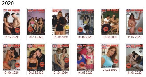 Sex Amateurs UK Adult Photo Magazine - Full Year 2020 Issues Collection