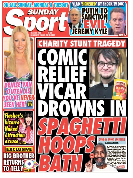 The Sunday Sport – March 20 2022