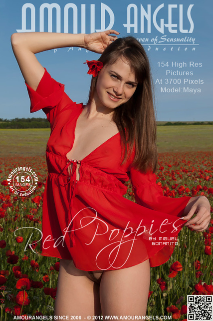 AmourAngels – Maya – Red Poppies-Hi-Res Photoset – Release Date: 2012-03-06